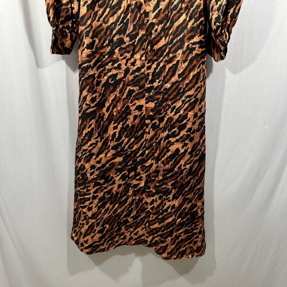 NWT‎ $595 Sandro [ 40 ] Faunie Pintucked Leopard Silk Maxi Dress In Wildcat - Picture 14 of 16